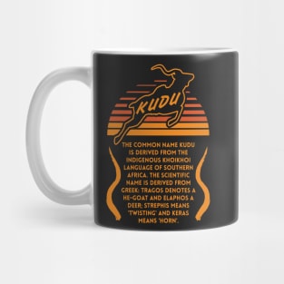 Kudu Sunset Kalahari Antelope | Africa Springbok | Oryx Jump | African Safari Mug